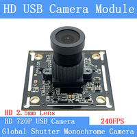 Plug Play HD 640*400 240FPS 120FPS USB Camera Module 720P Monochrome Global Shutter OTG UVC USB Webcam Linux