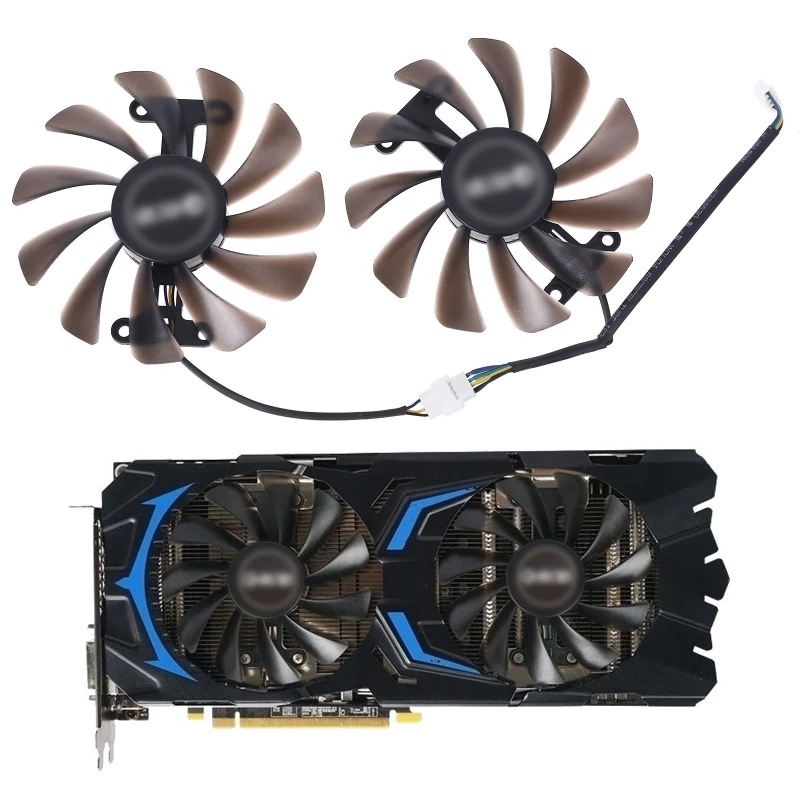 2pcs 95MM GTX1070 1070Ti GPU VGA Cooler Fan For KFA2 GALAX GeForce GTX1080 GTX 1070 Ti AMP Core Graphics Cards Cooling replace F