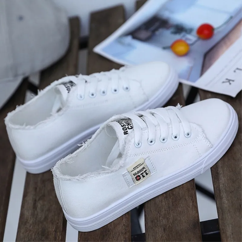 Women Casual Shoes New Spring Women Shoes Fashion Denim White Blue Black Sneakers Breathable Women Sneakers