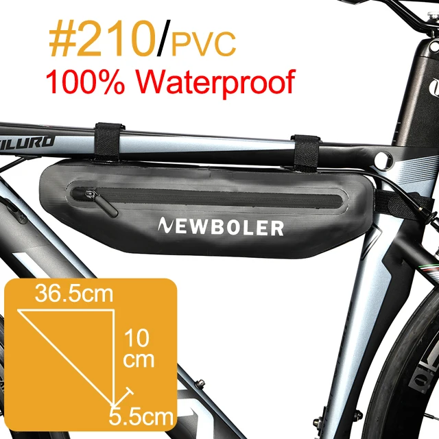 NEWBOLER Fahrradtasche, regendicht, große Kapazität, MTB, Rennrad, Rahmentasche, dreieckige Tasche, wasserdichte Kartusche, Packtasche, Zubehör