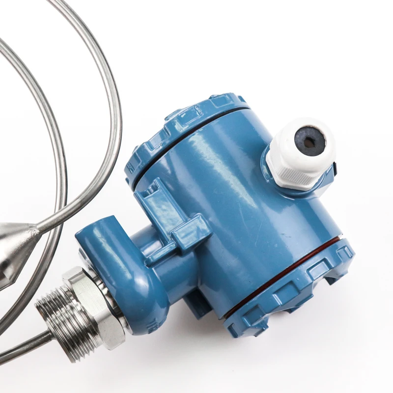 Stainless steel high temperature level transmitter LCD field display diesel fuel tank level sensor