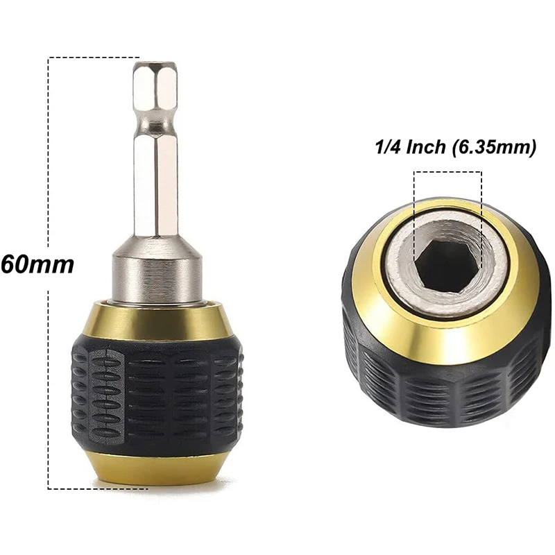 SenNan 60mm Hexagonal Shank Quick Coupling 1/4