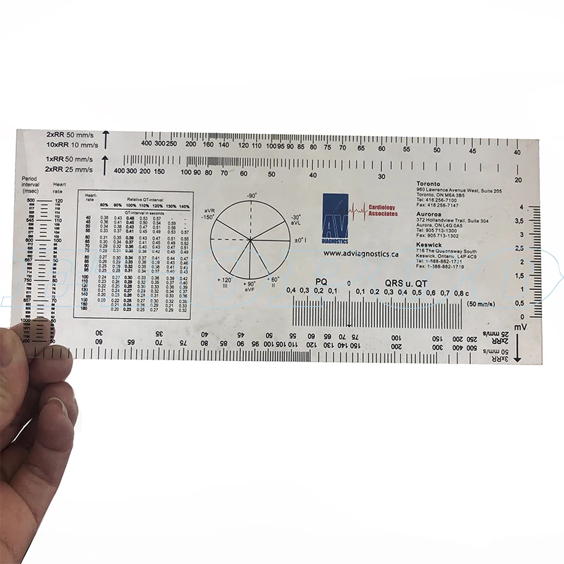 New PVC ECG ruler medical ruler ECG goniometer ECG Medical Caliper ECG Caliper electrocardiogram divider Medical ECG Divider