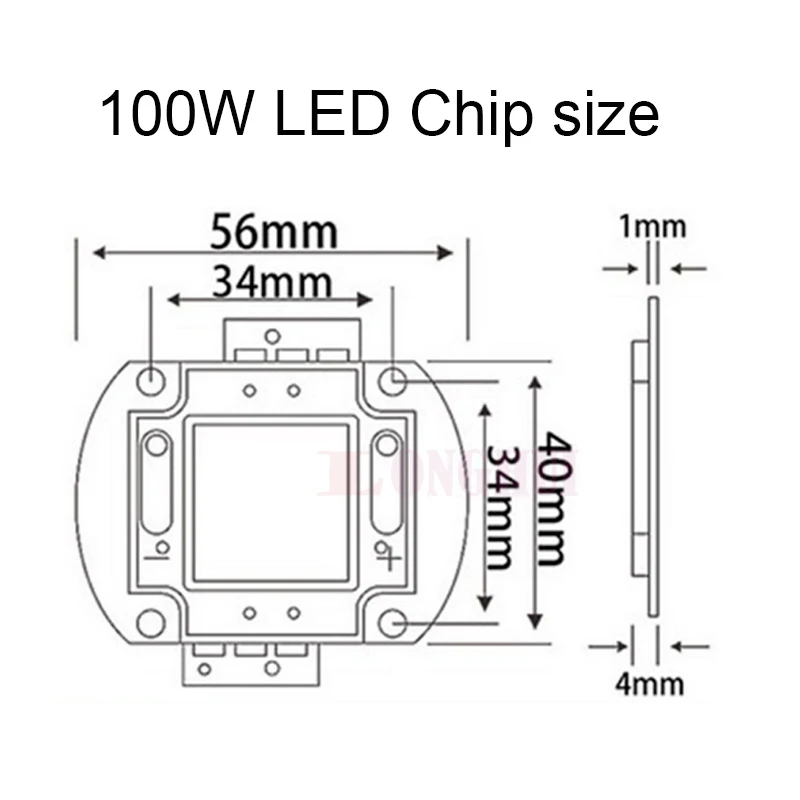 High Power  100W Two-color Led Chip  3000-3500K/6000-6500K For 100Watt Floodlight Scene Light, Spotlight, Stage Light