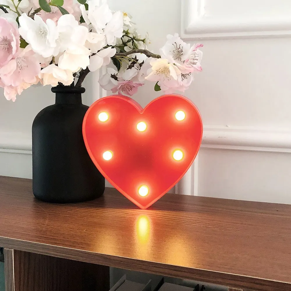 

Led Night Light Heart Shaped Nightlight Decoration Lamp for Birthday Party Valentine's Day Drop shipping