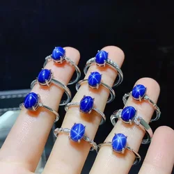 Star Blue Sapphrie with 925 Silver and Send At Random Luxury Jewelry Wedding Rings