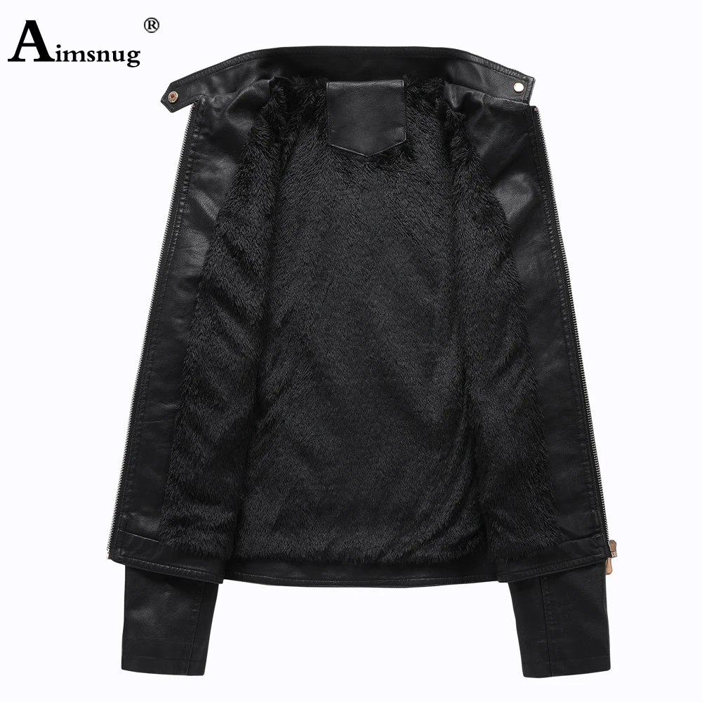 Aimsnug falso plutônio jaquetas de couro feminino outono inverno outerwear mais casacos de veludo fino motociclista jaqueta preto vermelho das mulheres roupas 2021