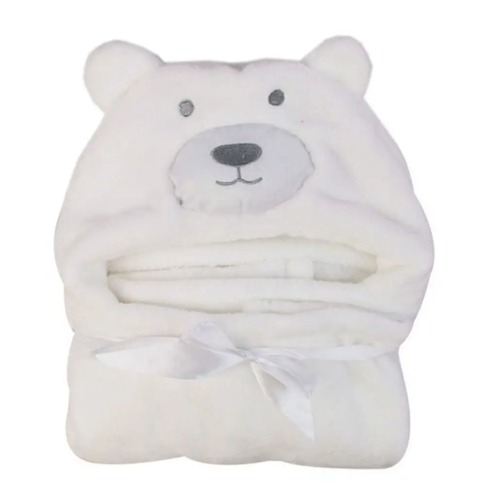 100cm Cute Bear Shaped Baby Hooded Bathrobe Soft Infant Newborn Towel Giraffe Towel Blanket Baby Bath Towel Cartoon Patter Towel