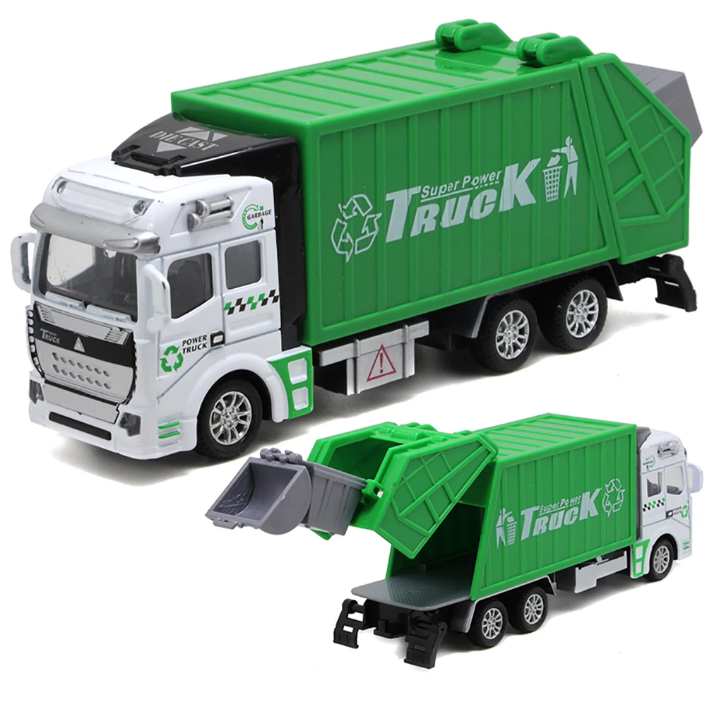 High quality 1:48 Garbage Truck Toy Car As Birthday Present Educational Clean Trash Car Kids Toys Gifts