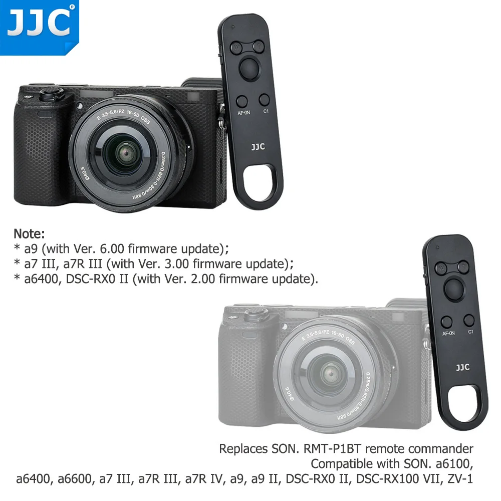 JJC RMT-P1BT Wireless Remote Control Controller for Sony a7m4 a7C a7SIII a7III a7RIII a7RIV a6600 a6400 DSC-RX0II DSC-RX100 VII