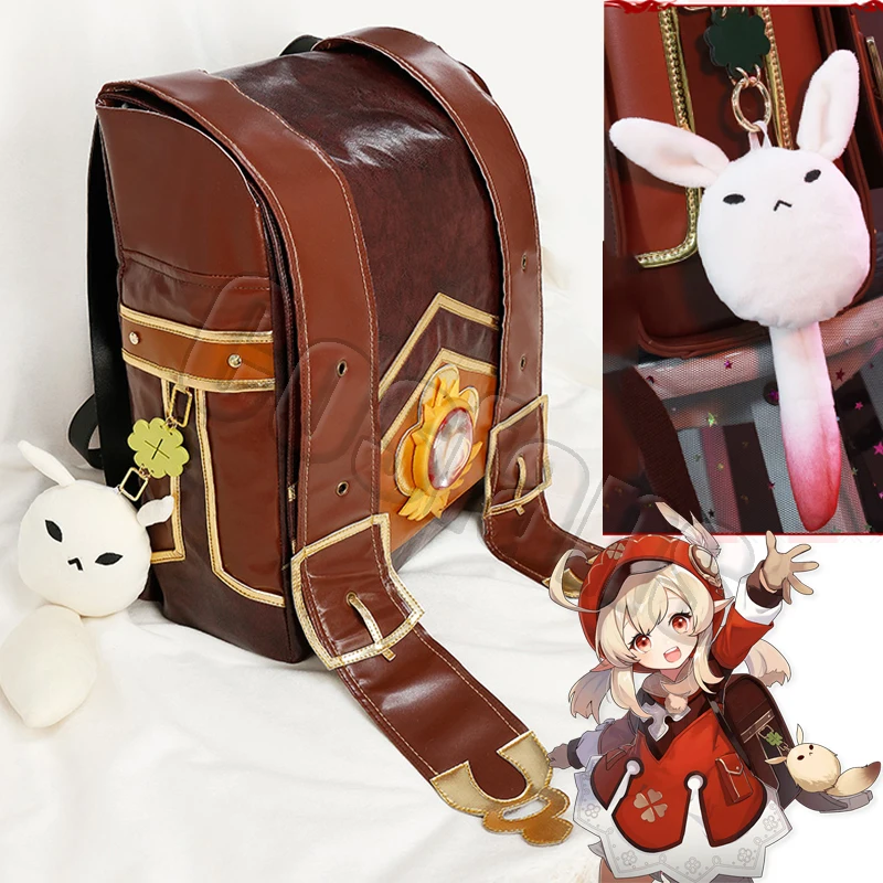 

Game Genshin Impact New Style Klee Cute Backpack Shoulder Anime Klee Bag Loli Bag Cosplay Duduke Pendant Props Halloween Gifts