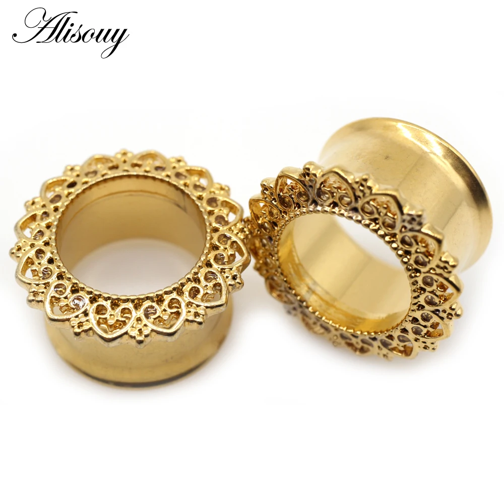 Flower Ear Plugs Tunnel Expanders Stretcher Set