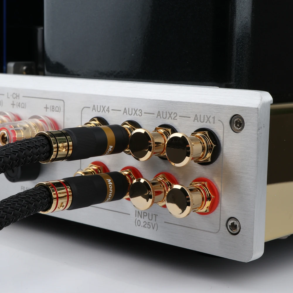 Gratis Pengiriman 12 Buah Sumbat Kebisingan 24K Tutup RCA Tembaga Berlapis Emas Kualitas Terbaik Di Bawah Inset CA7002(G)