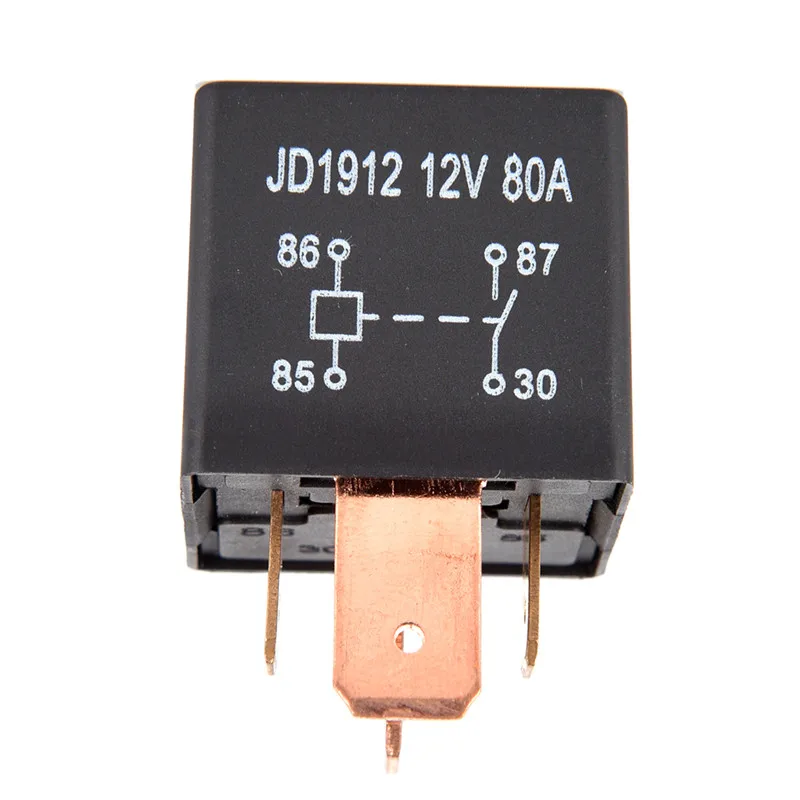 Waterproof Heavy Duty Relay 4Pin DC 24V 12V 80A JD1912 Automotive Car Relay Convenient