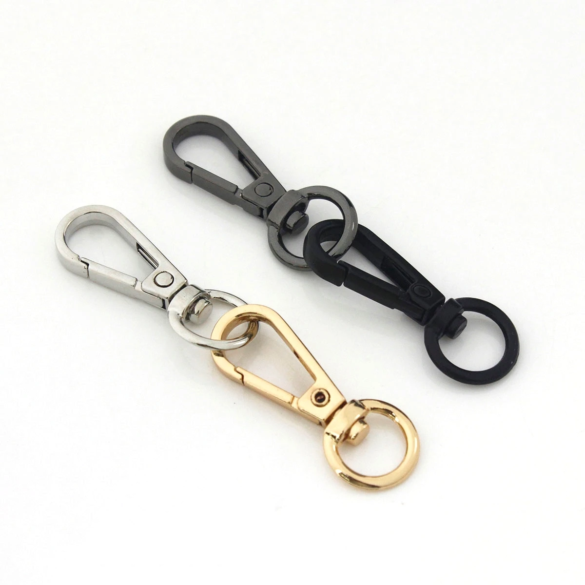 1pcs Metal Swivel O-ring Eye Snap Hook Trigger Clasps Clips for DIY Leather Craft Bag Strap Belt Webbing Keychain 42mm