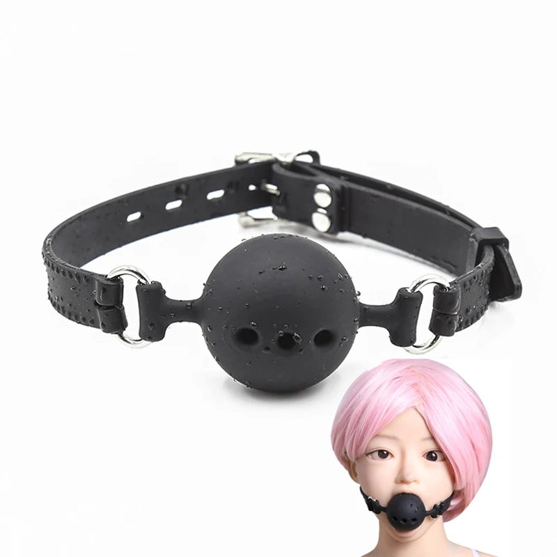 3 größen Weiche Sicherheit Silikon Offenen Mund Knebel Ball Bdsm Bondage Slave Ball Gag Erotische Sex Spielzeug Für Frau Paare erwachsene Sex Spiele