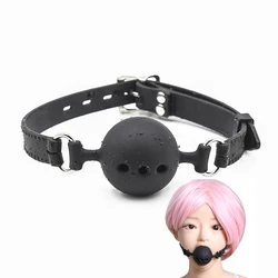 Boule Gag en Silicone souple de sécurité, 3 tailles, bouche ouverte, boule esclave de Bondage, Gag, jouets sexuels érotiques pour femmes, Couples, jeux sexuels pour adultes