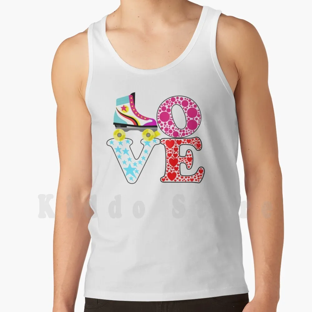 Ik hou van schaatsen, schaatsen, roltanktops Vest 100% katoen Rolschaatsen Skate Love Skating Wheels Skate Rolling