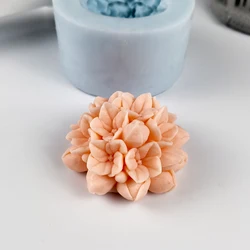 HC0283 PRZY Molds Silicone Hydrangea Flower Mold Decoration Plant Soap Molds Ochid Flowers Candle Moulds Bouquet Making Clay