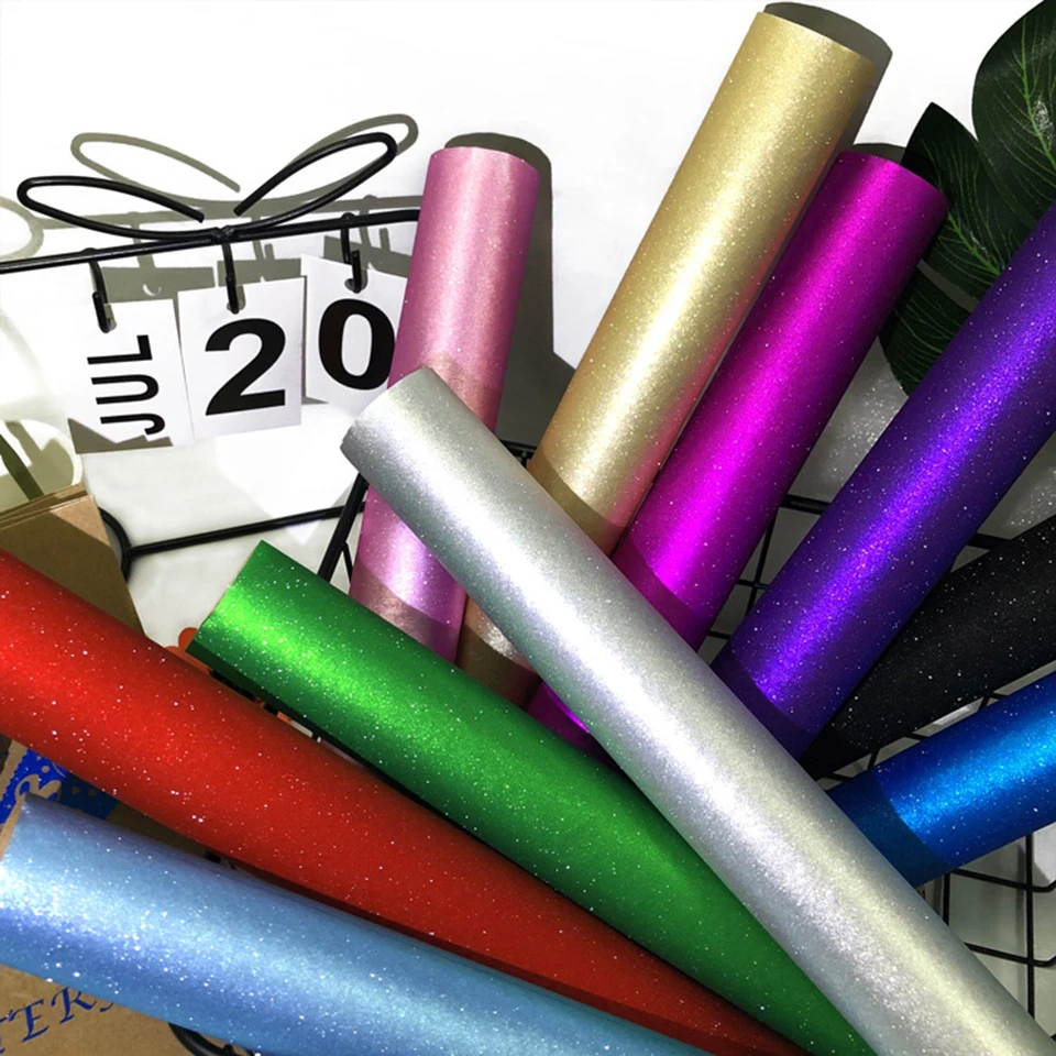 

Sparkle Glitter Vinyl Sheet 12"X12"Craft Outdoor Craft Permanent Self Adhesive Vinyl Assort Color for Cricut Silhouette DTM01-10