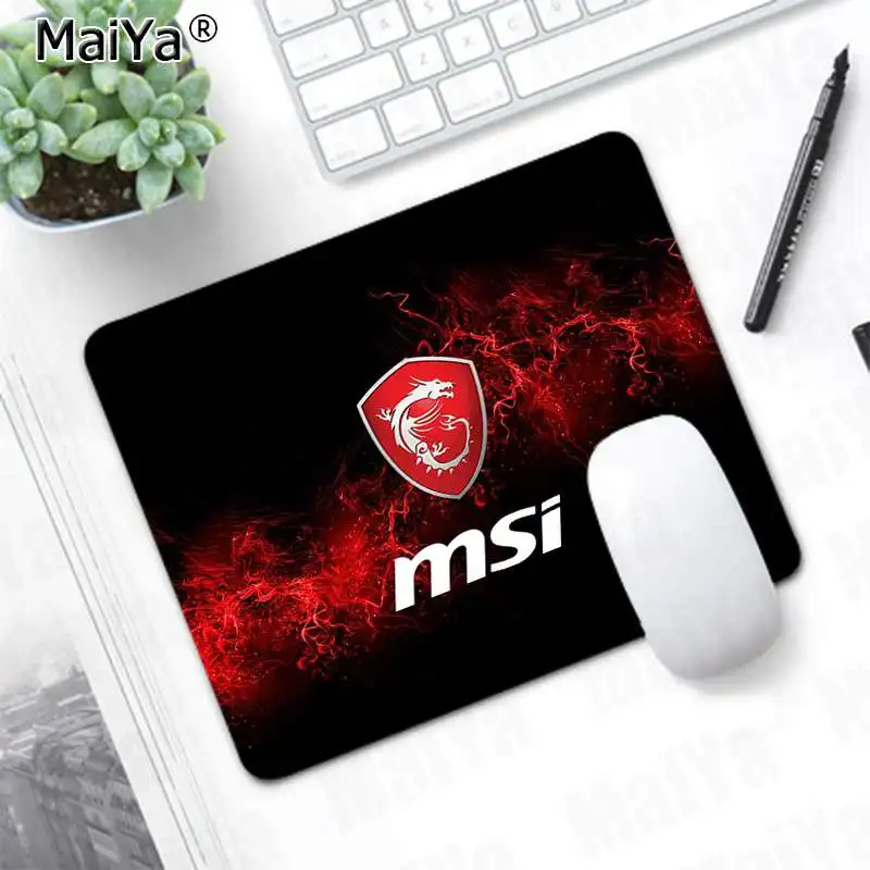 MaiYa Vintage Cool MSI LOGO Customized MousePads Computer Laptop Anime Mouse Mat Top Selling Wholesale Gaming Pad mouse