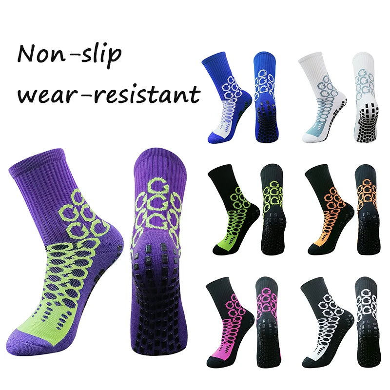 New Football Socks Anti Slip Soccer Socks Men Sports Socks Good Quality Cotton Calcetines The Same Type As The Trusox 7 Colors