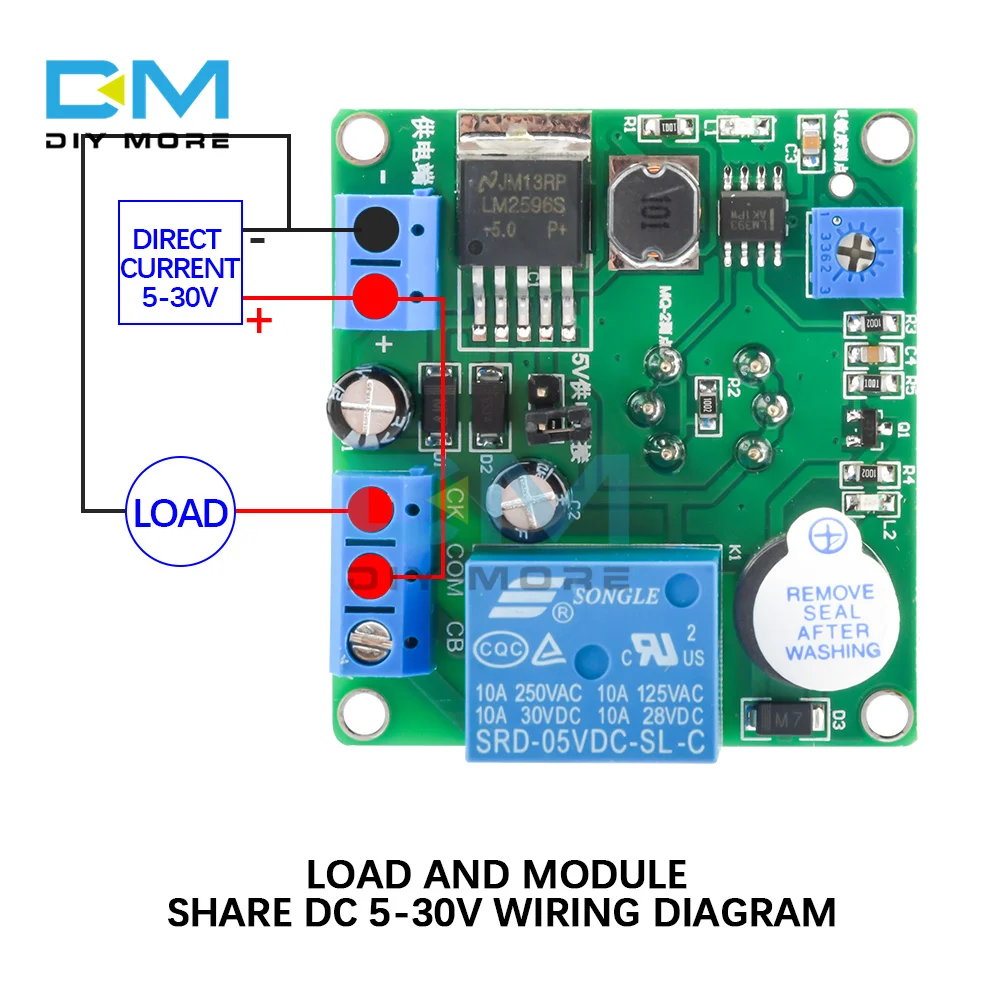 Imagem -02 - Controlador 12v 24v do Interruptor do Relé do Alarme do Detector de Fumo do Módulo do Sensor Mq2