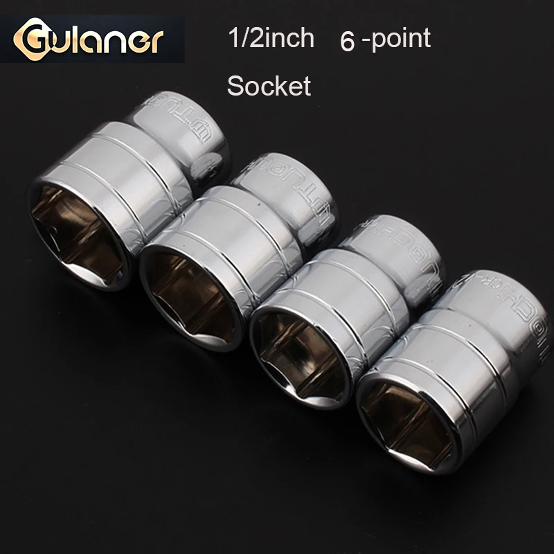 

1/2" Mirror Polished Ratchet Wrench Socket Metric Square Drive 6-Point Socket Bit Ratchet Wrench for Car Repair Tool Kit 8-32mm