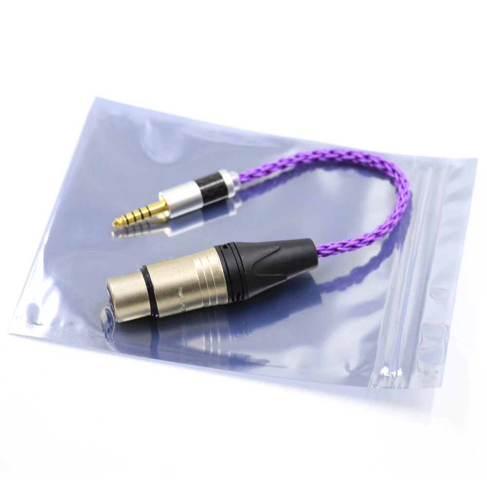 Thouliess HIFI z włókna węglowego 4.4mm wyważone męski na 4-Pin zbalansowane XLR żeński Adapter Audio kabel 4.4mm do XLR przewód łączący