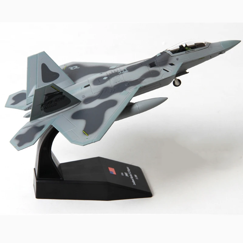 1/100 Scale Fighter Aircraft Plane Model Alloy US Air Force Military F-22 Raptor fighter US F22 Aircraft F22 Raptor Model Toys