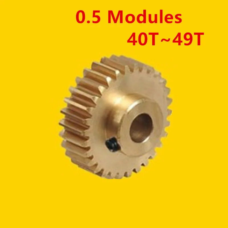 

0.5 Modulus Copper Gear 40T- 49T Tooth for 3D Printer Precision Miniature Motor Small Module