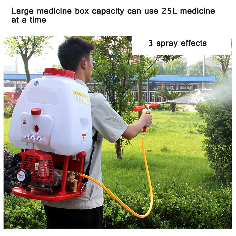 AS767 Multifunctional Two-Stroke Sprayer Knapsack Gasoline Sprayer Agricultural/Forestry High-Pressure Sprayer 25L