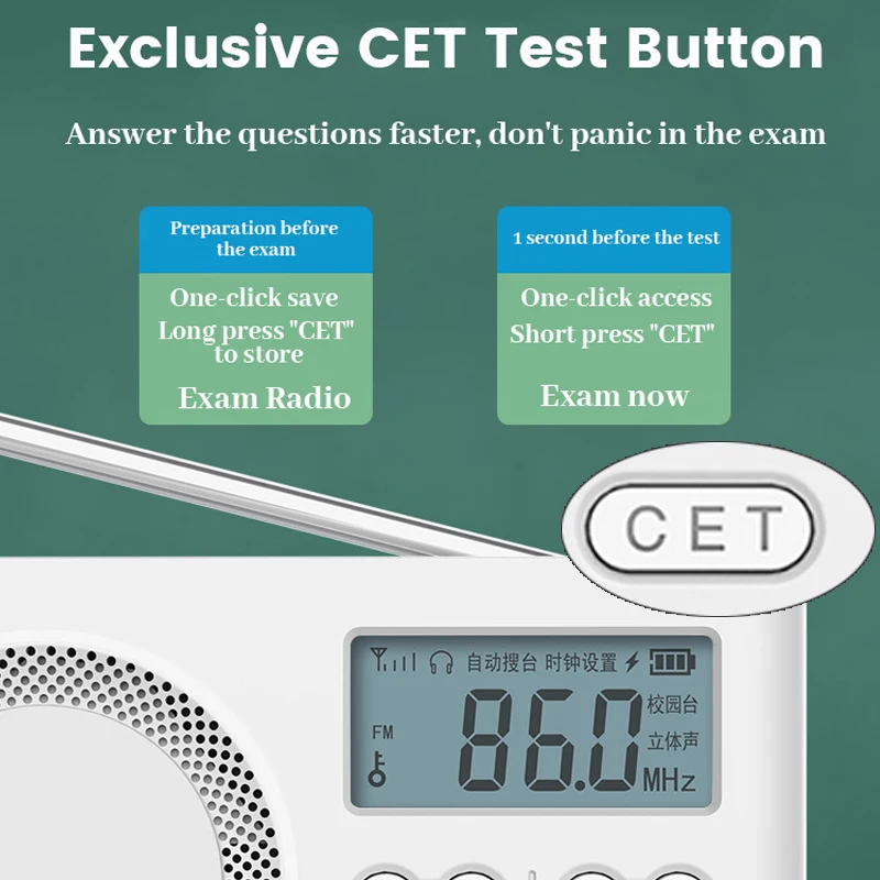 Di Động Đài FM Mini Loa Có Đèn LED Hiển Thị Màn Hình 3.5Mm Tai Nghe Hỗ Trợ Tự Động Tìm Kiếm/Store Ga CET Thử Nghiệm 50-108MHZ