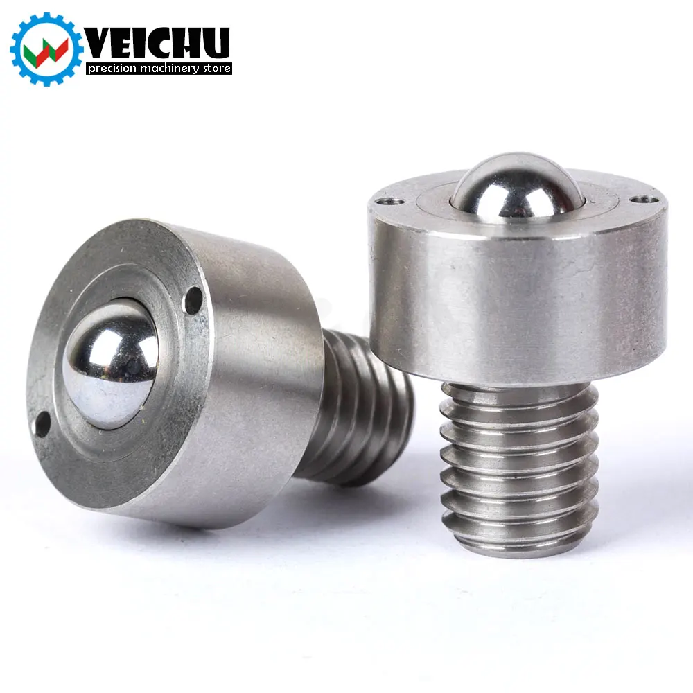 VEICH 1PCS Converyor VCN314 Todos Rolamento de Esferas de Aço Inoxidável Cabeça Redonda Bola de Rolos Rolo Êmbolos Com Rosca Do Parafuso Prisioneiro