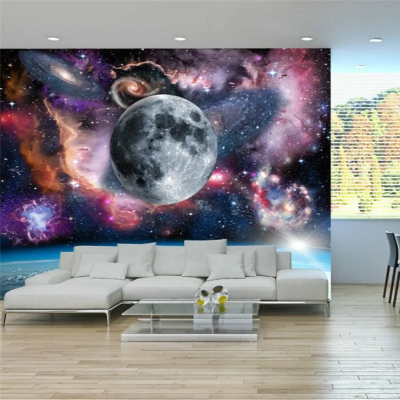 

Space Landscape Papel De Parede 3d Universe Starry 3D Photo Wallpapers for Living Room Bedroom Ceiling Decor Wall Paper Murals