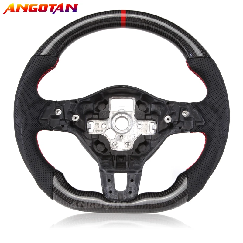 

Carbon Fiber Alcantara Leather Steering Wheel Fit For VW Volkswagen Golf MK4 MK5 MK6