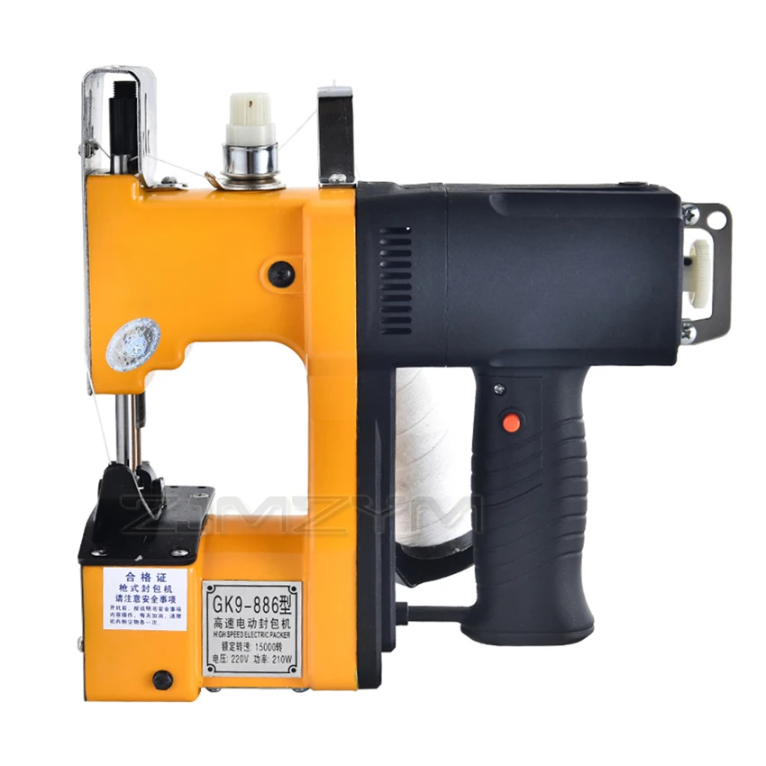 GK9-886จักรเย็บผ้าไฟฟ้าแบบพกพาเครื่องซีลความเร็วสูงทอเครื่องซีลถุงบรรจุเครื่อง220V 210W