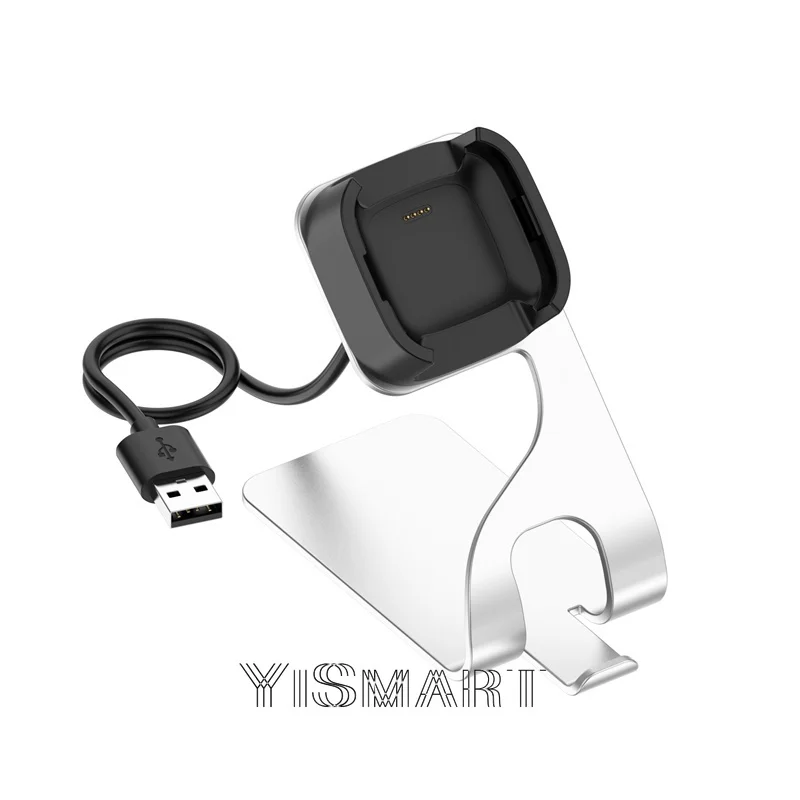 Estación de carga de escritorio para Fitbit Versa 2, soporte de Base de reloj inteligente, Cable de carga USB, soporte de Metal, Versa 2 SE