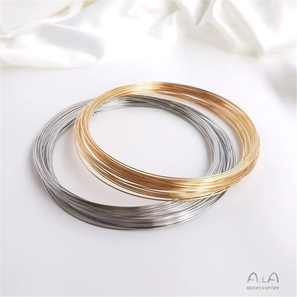 14 Karat vergoldeter Weißgold Memory Wire Kragen hand gefertigt DIY Zubehör Ring Armband Faden Material