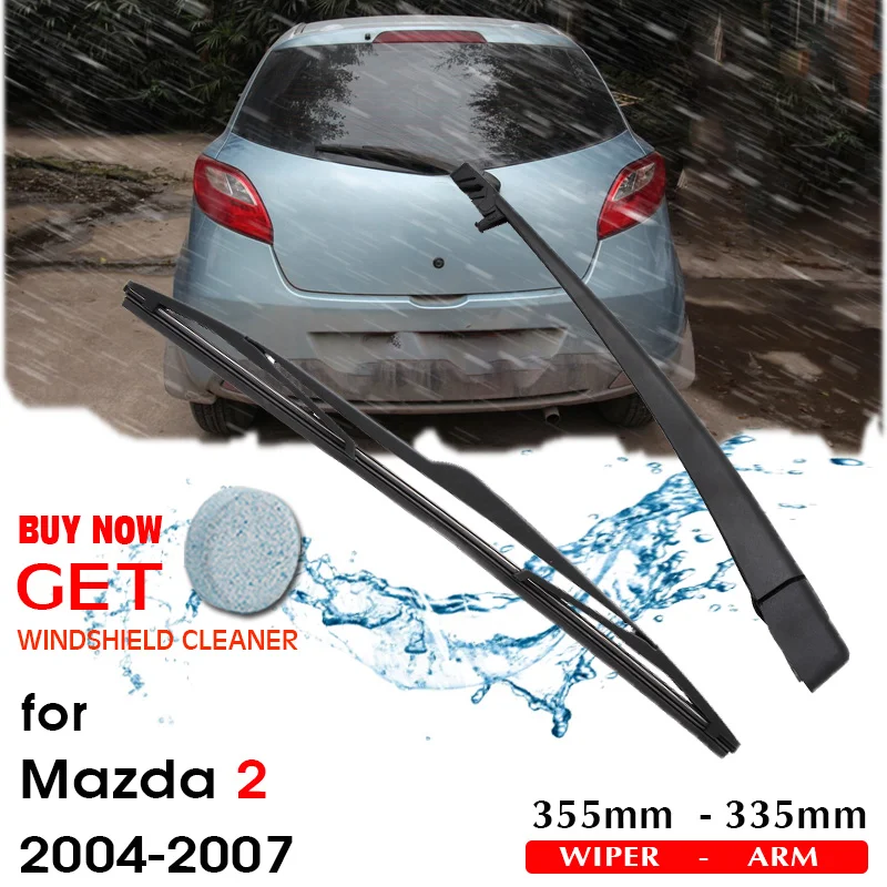 

Car Wiper Blade Rear Back Window Windscreen Windshield Wipers Auto Accessories For Mazda 2 Hatchback 355mm 2004-2007