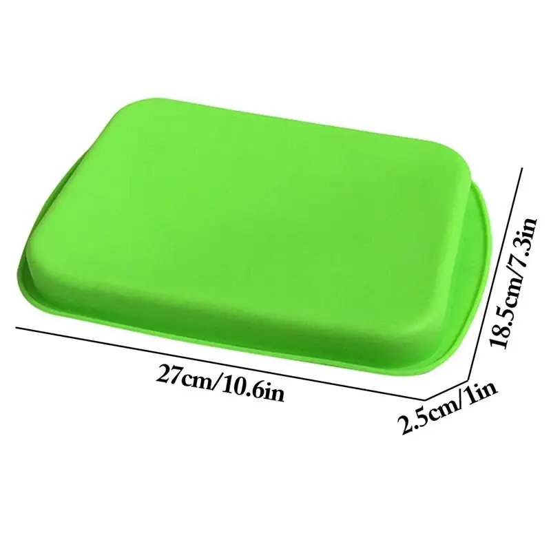 1pc Silicone Cake Pan Rectangular Non-Stick Bread Baking Pan Baking Mould For Toast Baking Accessories Cake Tools Random Color