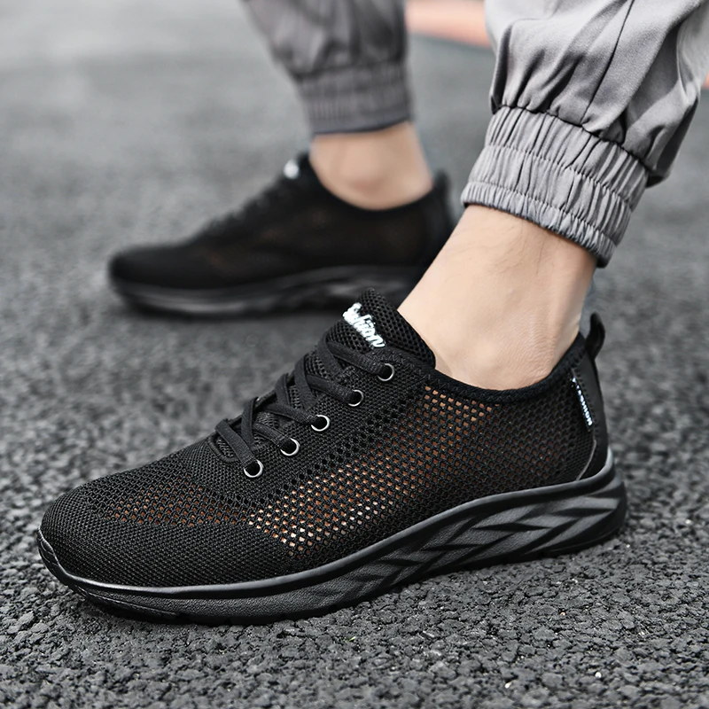 2021 Fashion Mens Non-slip Shoes Lace-Up Breathable Shoes Sneakers Basket Blue Black Tennis Mens Trainers Zapatillas Hombre