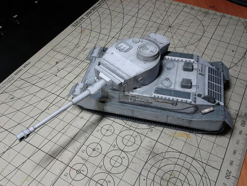 1:35 tedesco Tiger Tank VK4501 FAI DA TE 3D Carta di Carta Modello di Set di Costruzione di Costruzione Giocattoli Educativi Giocattoli Modello Militare