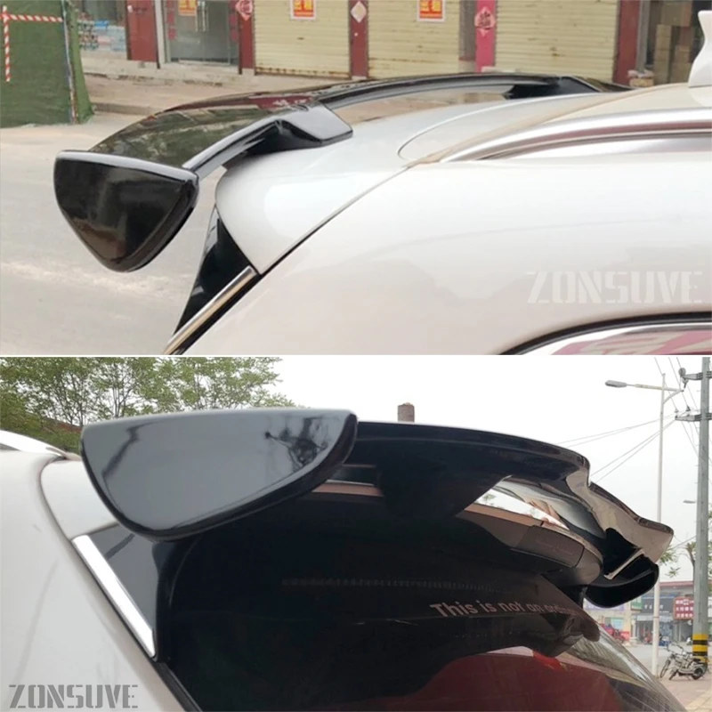 For Mazda CX-3 2014-2018 Spoiler ABS Plastic Hatchback Roof Rear Wing Body Kit Accessories