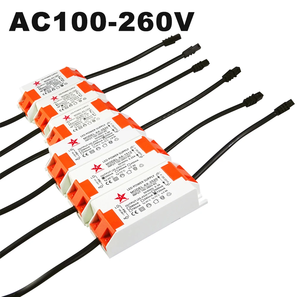 fonte de alimentacao de led ac110v ac220v 250ma 350ma 500ma 720ma 1050ma corrente constante driver de led cree com soquete sm femea 01