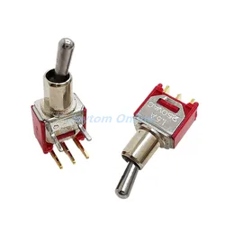 5pcs Mini Toggle Switch TS-6 SPDT Horizon Right Angle Type3 Pins 2 Positions ON-ON 1.5A 250VAC
