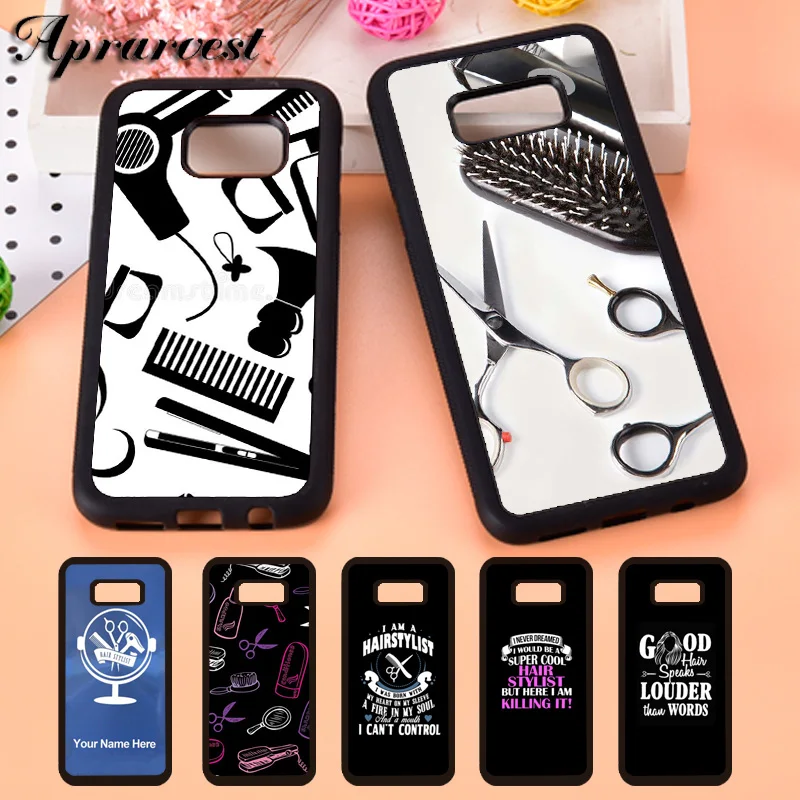 Aprarvest Hair Stylist Tools TPU Phone Case Cover For Samsung Galaxy S5 S6 S7 edge S8 S9 Plus S10 lite S10E Note 5 8 9 10 Plus