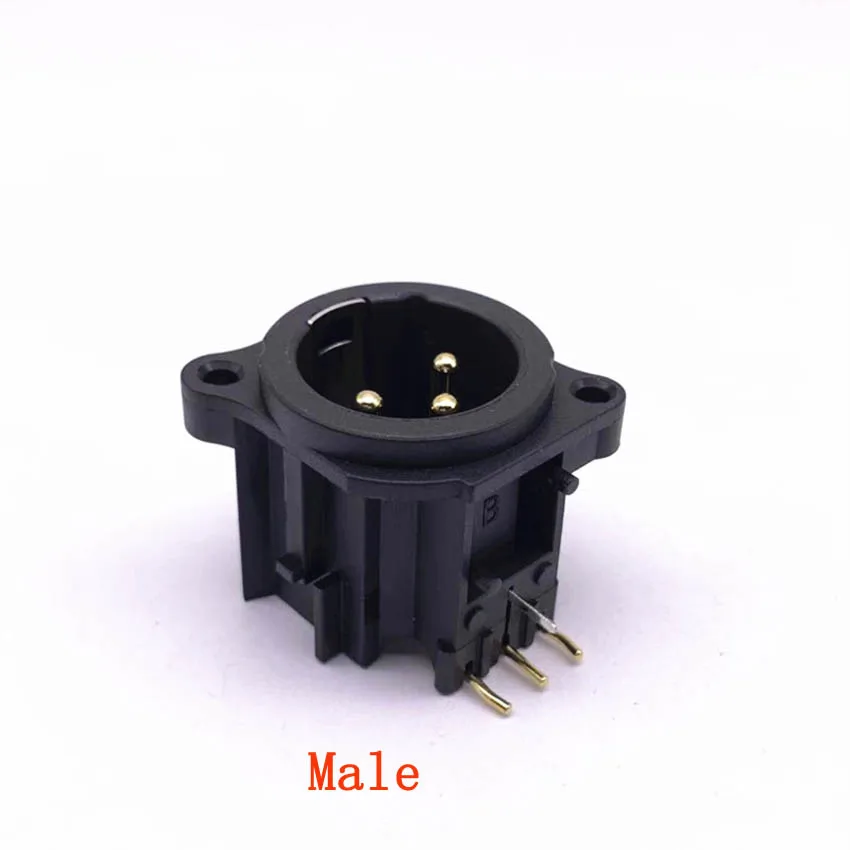5/10pcs 3 Pin XLR Male/Female Panel Mount Metal Shell Nickel Plated 3 Poles XLR Socket Chassis MIC Microphone Connector view 4