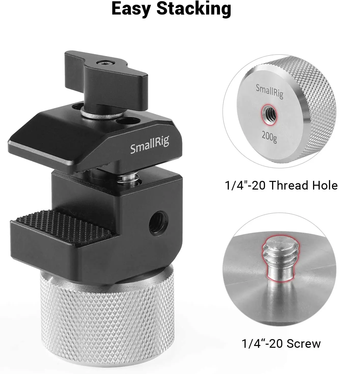 Smallrig counterweight (100g) talíř s 1/4 řezání závitů výmol pro DJI ronin S pro zhiyun gimbal stabilizátor -2284