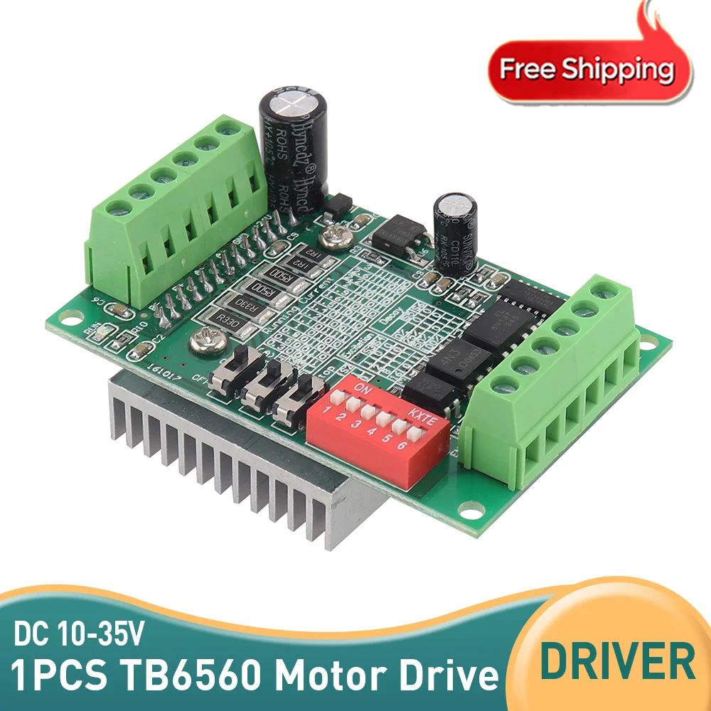 

TB6560 3A Stepper Motor Drive DC10-35V Board CNC Single Axis Controller Module 10 Files Motor Drives